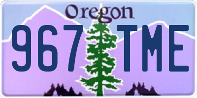 OR license plate 967TME