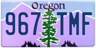 OR license plate 967TMF