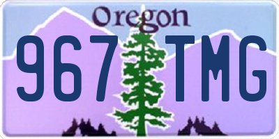 OR license plate 967TMG