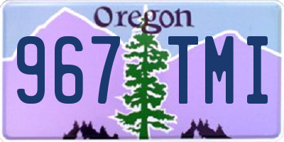 OR license plate 967TMI
