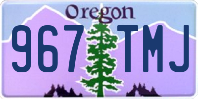 OR license plate 967TMJ