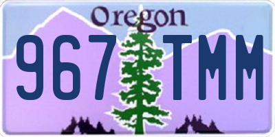OR license plate 967TMM