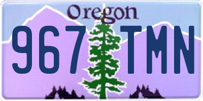 OR license plate 967TMN