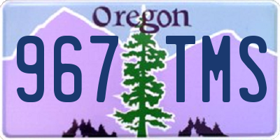 OR license plate 967TMS