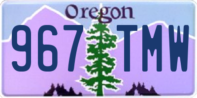 OR license plate 967TMW