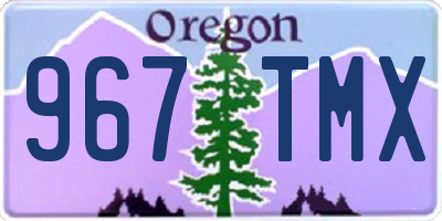 OR license plate 967TMX