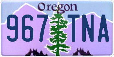 OR license plate 967TNA