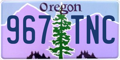 OR license plate 967TNC