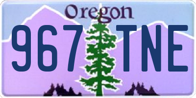 OR license plate 967TNE