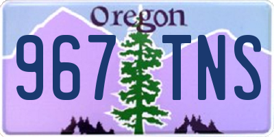 OR license plate 967TNS
