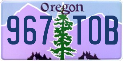 OR license plate 967TOB