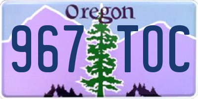 OR license plate 967TOC