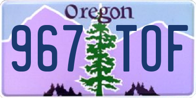 OR license plate 967TOF