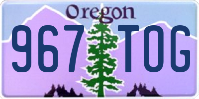 OR license plate 967TOG