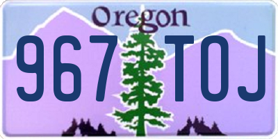 OR license plate 967TOJ