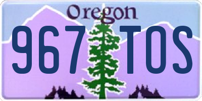 OR license plate 967TOS