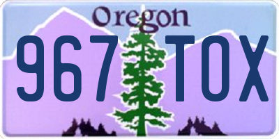 OR license plate 967TOX