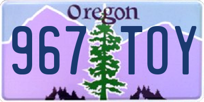 OR license plate 967TOY