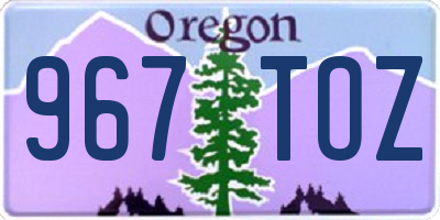 OR license plate 967TOZ