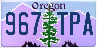 OR license plate 967TPA