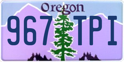 OR license plate 967TPI