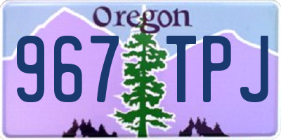 OR license plate 967TPJ