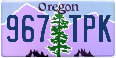 OR license plate 967TPK