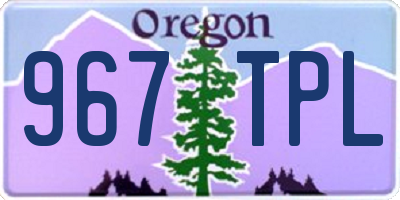 OR license plate 967TPL