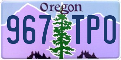 OR license plate 967TPO