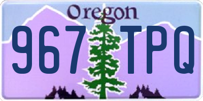 OR license plate 967TPQ