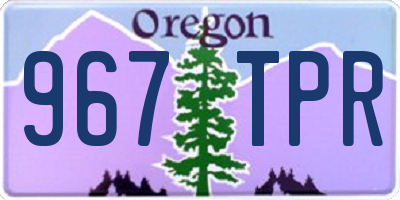 OR license plate 967TPR