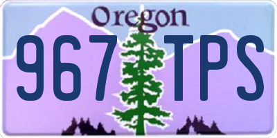 OR license plate 967TPS