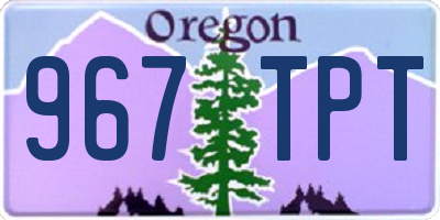 OR license plate 967TPT