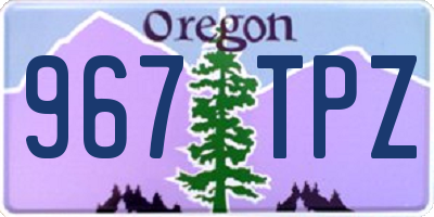 OR license plate 967TPZ