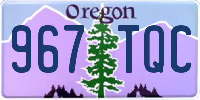 OR license plate 967TQC