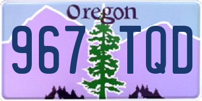 OR license plate 967TQD