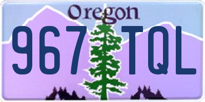 OR license plate 967TQL