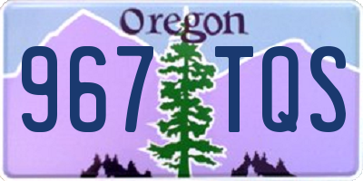 OR license plate 967TQS