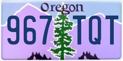 OR license plate 967TQT