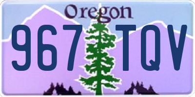 OR license plate 967TQV