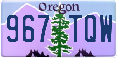 OR license plate 967TQW