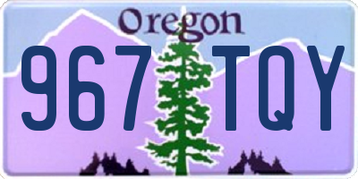 OR license plate 967TQY