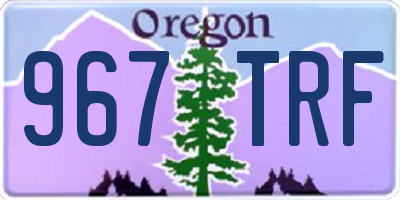 OR license plate 967TRF
