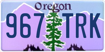 OR license plate 967TRK