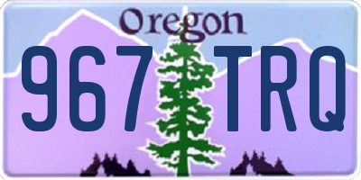 OR license plate 967TRQ