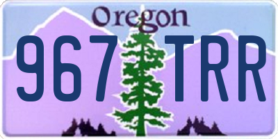 OR license plate 967TRR