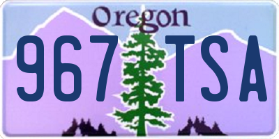 OR license plate 967TSA