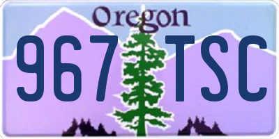 OR license plate 967TSC
