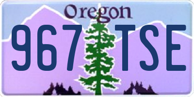 OR license plate 967TSE