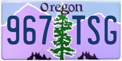 OR license plate 967TSG
